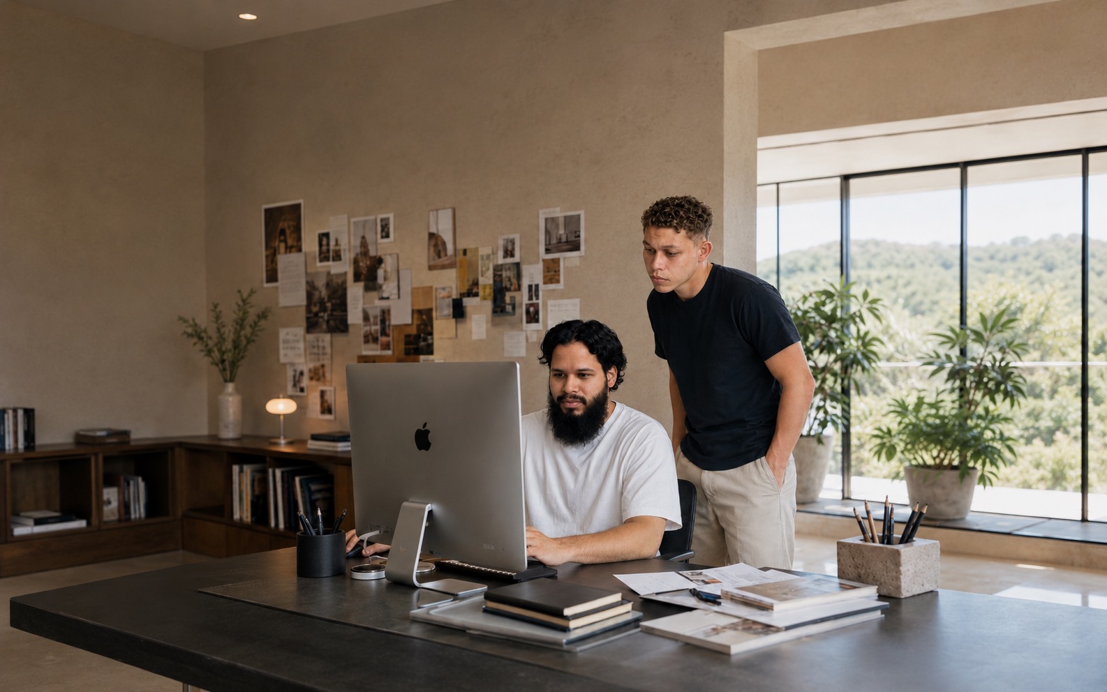 Zach and Abdul-Qadir working together at Lekker AI